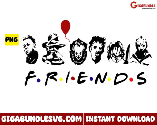 Horror Friends Png Movies Character - Instant Download