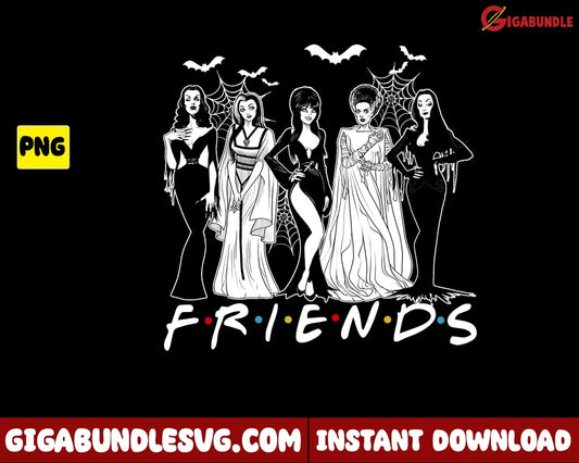 Horror Girls Png Friends Halloween - Instant Download