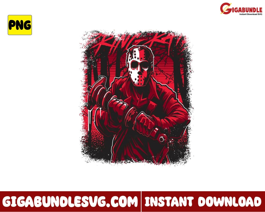 Horror Movie Jason Voorhees Png Character Halloween - Instant Download