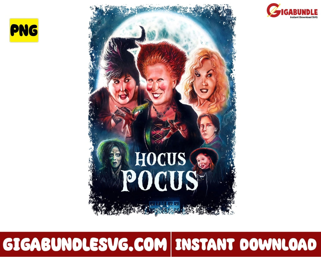 Horror Png Hocus Pocus Sanderson Sister Witch Cartoon Halloween - Instant Download