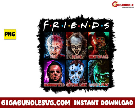 Horror Png Michael Myers Jason Voorhees Freddy Krueger Character - Instant Download