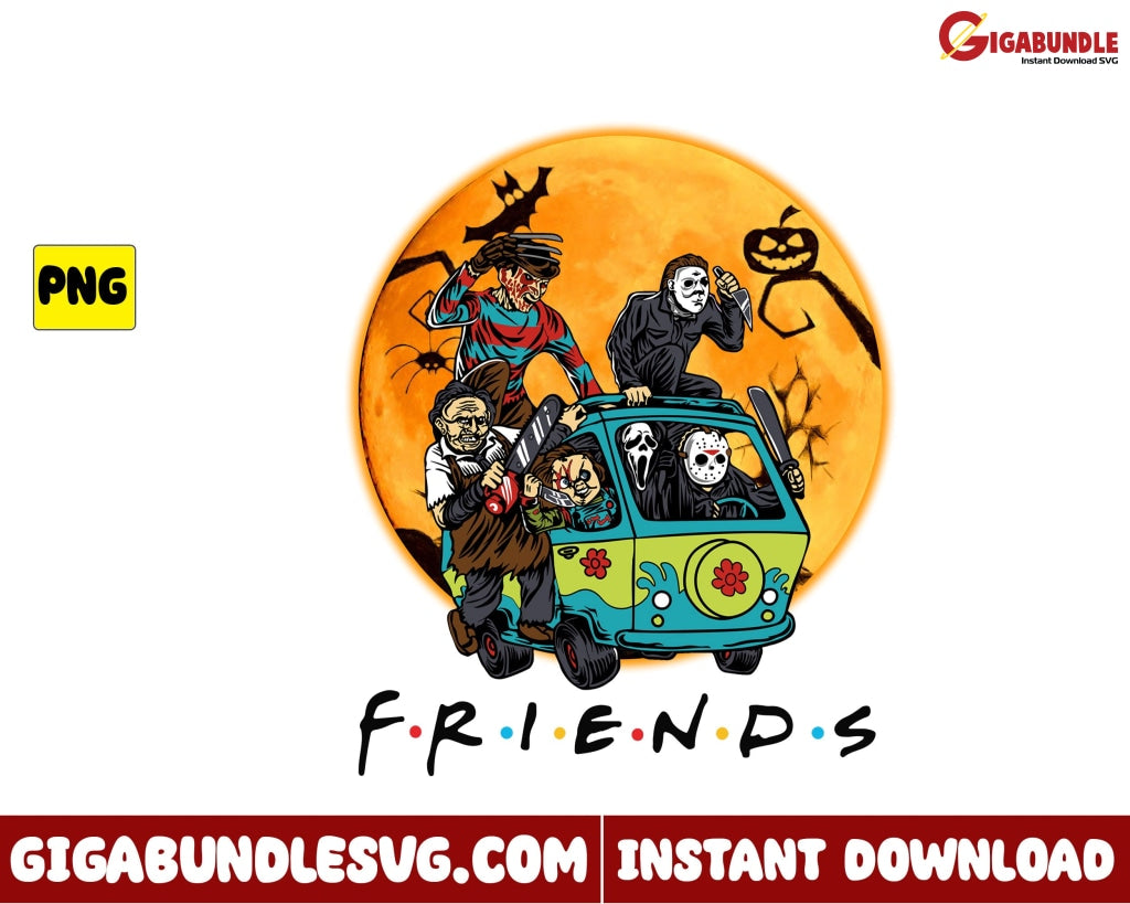 Horror Png Movies Friends Character Halloween - Instant Download
