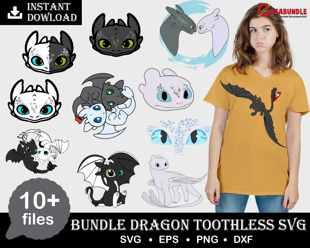 How To Train Your Dragon Svg Toothless Bundle Png Dxf Eps
