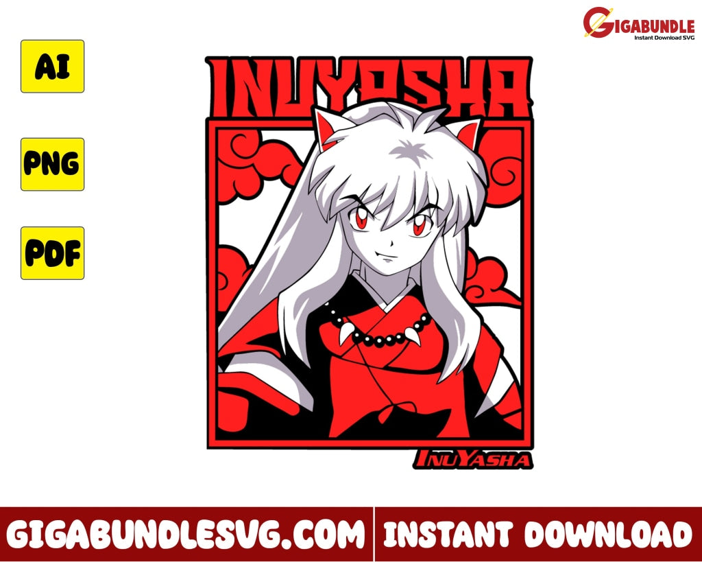 Inuyasha Png Sesshomaru Anime - Instant Download