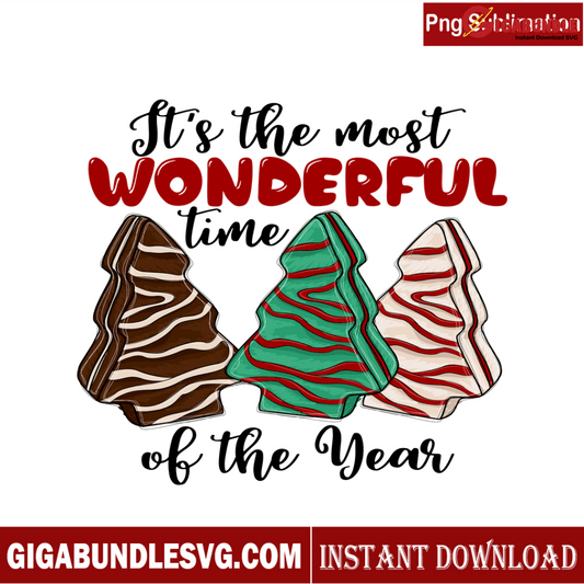 The Most Wonderful Time Of The Year Christmas Tree Cakes PNG