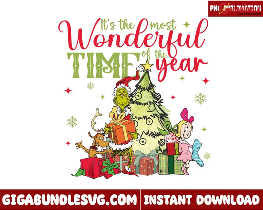 It's the most wonderful time of the year Png, Retro Christmas png