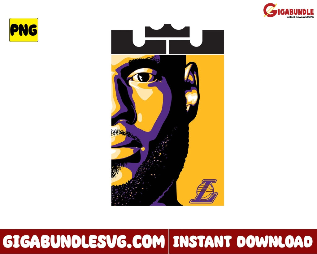 James Face Png King Basketball New Nba Bootleg - Instant Download