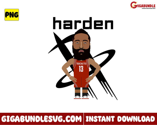 James Harden Png Basketball Nba New Bootleg - Instant Download