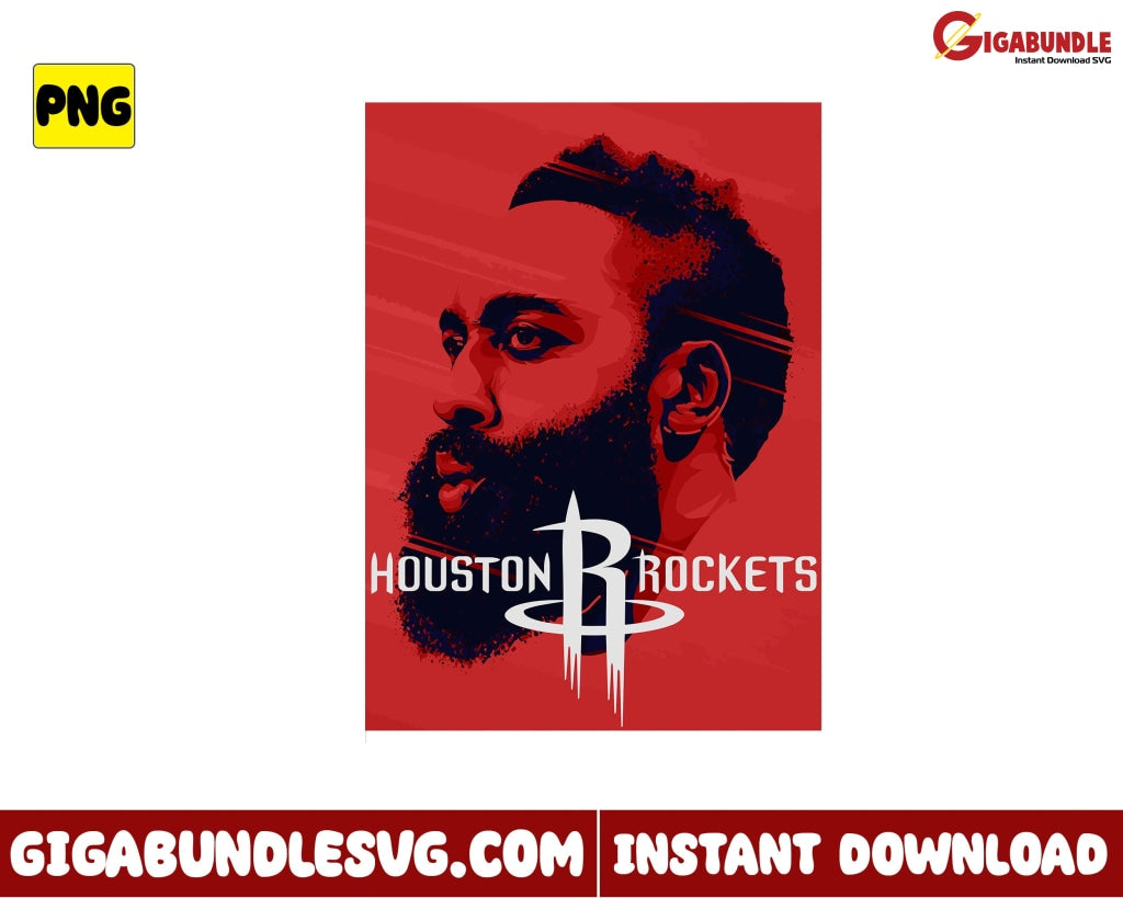 James Harden Png Houston Rockets Basketball New Nba Bootleg - Instant Download