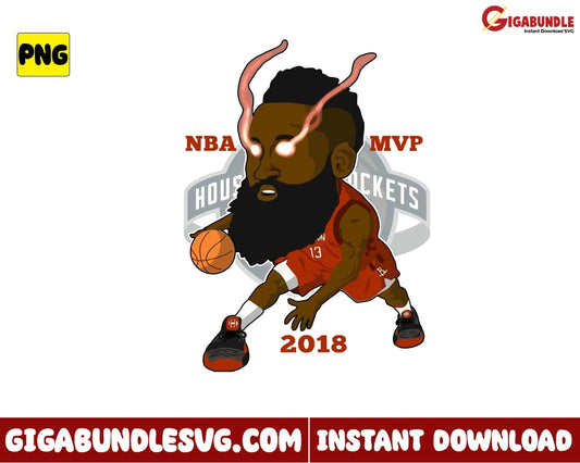 James Harden Png Nba Mvp 2018 Basketball New Bootleg - Instant Download