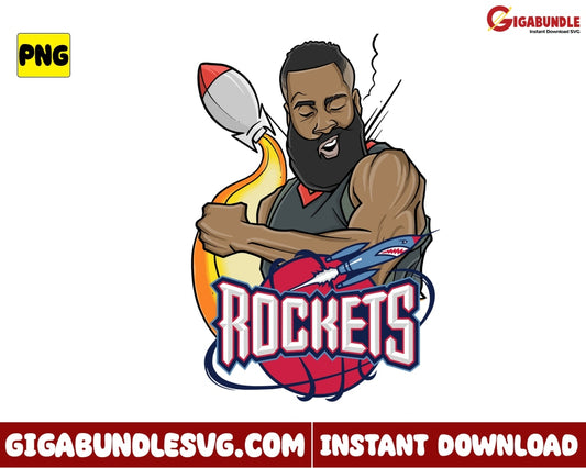 James Harden Png Rockets Basketball Nba New Bootleg - Instant Download