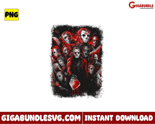 Jason And Friends Png Voorhees Horror Halloween - Instant Download