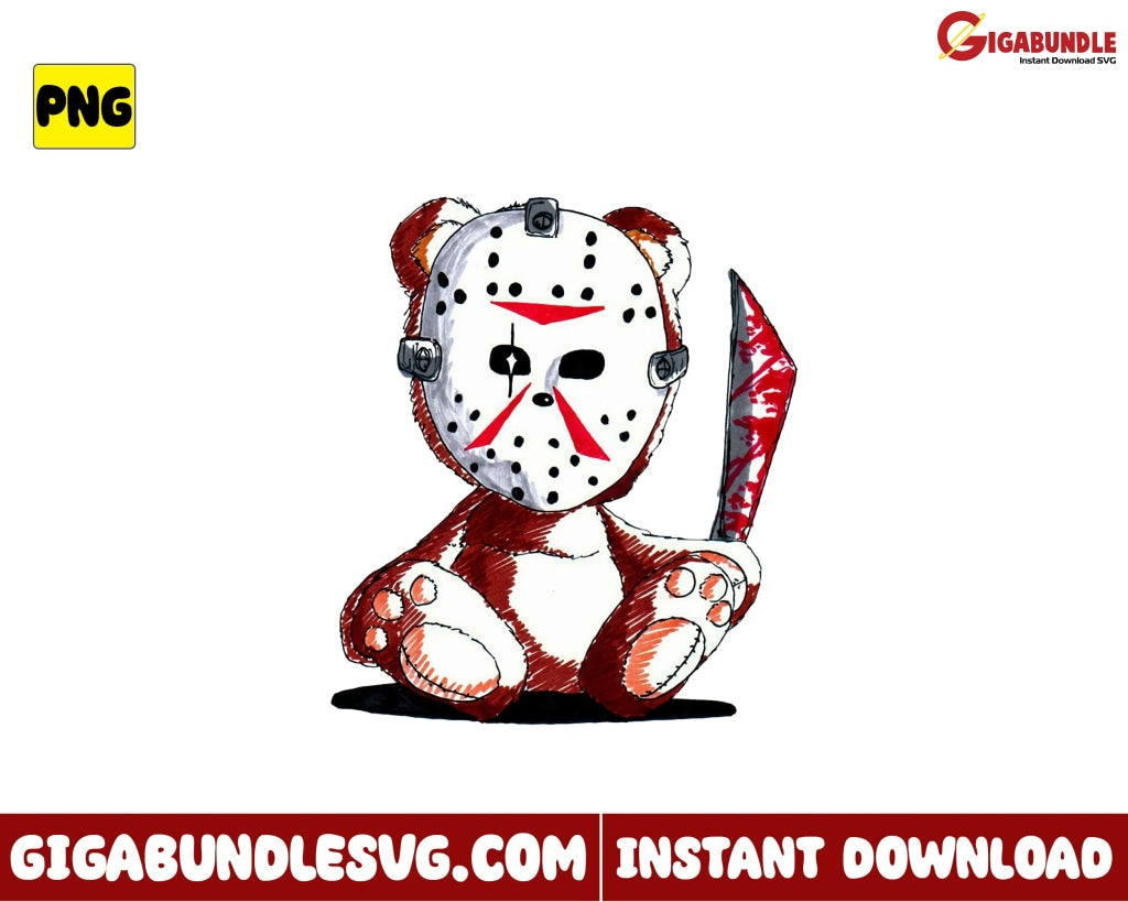 Jason Bear Png Voorhees Horror Movies Character Halloween - Instant Download