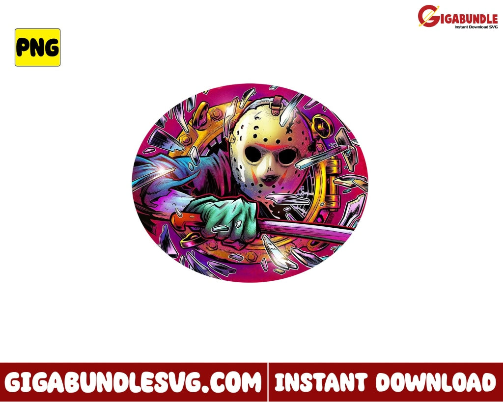 Jason Logo Png Horror Movie Voorhees Character Halloween - Instant Download