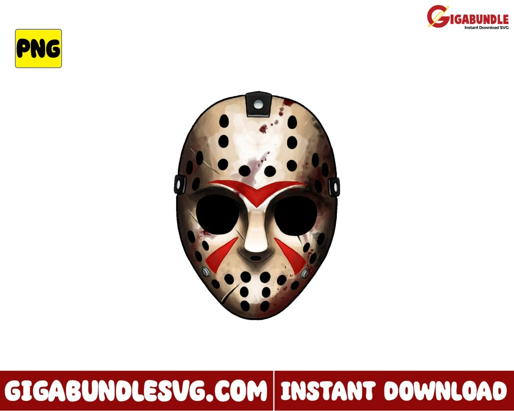 Jason Mask Png Halloween - Instant Download