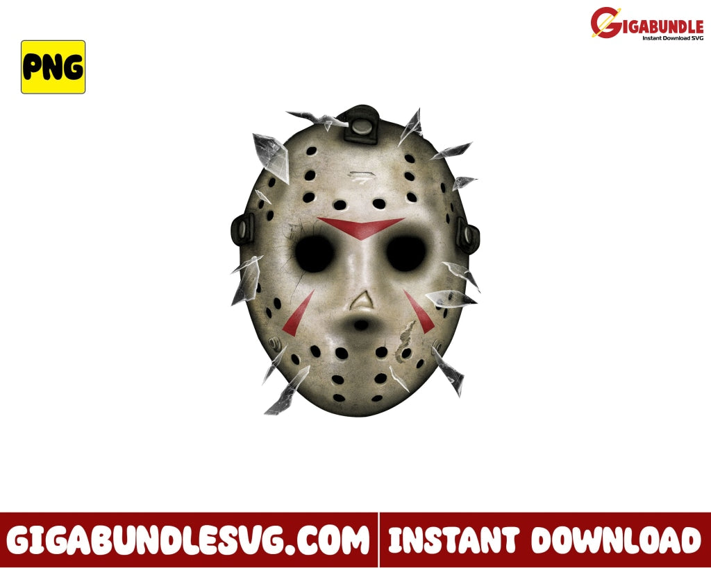 Jason Mask Png Voorhees Halloween - Instant Download