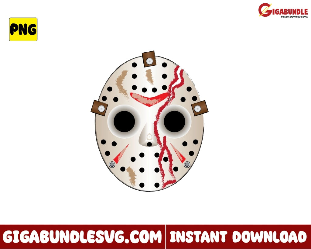 Jason Mask Png Voorhees Horror Movies Character Halloween - Instant Download