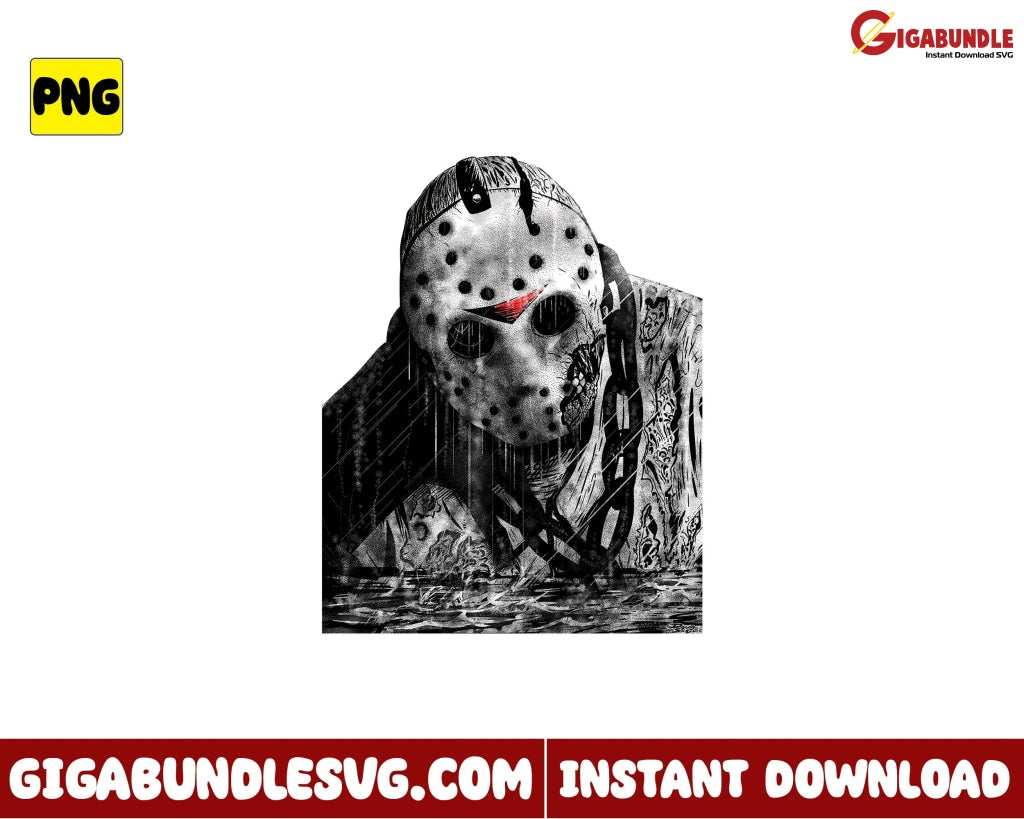 Jason Png Horror Movies Character Halloween - Instant Download