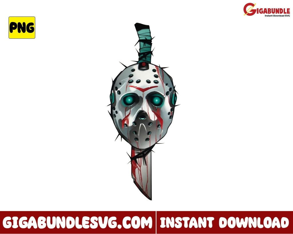 Jason Png Knife Horror Movies Character Halloween - Instant Download