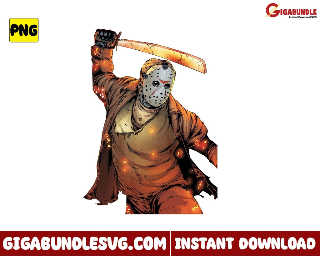 Jason Voorhees Png Friday The 13Th Horror Movies Character Halloween - Instant Download