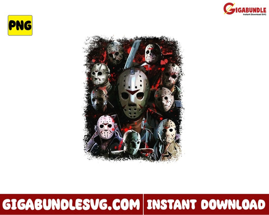 Jason Voorhees Png Horror Character Movies Halloween - Instant Download