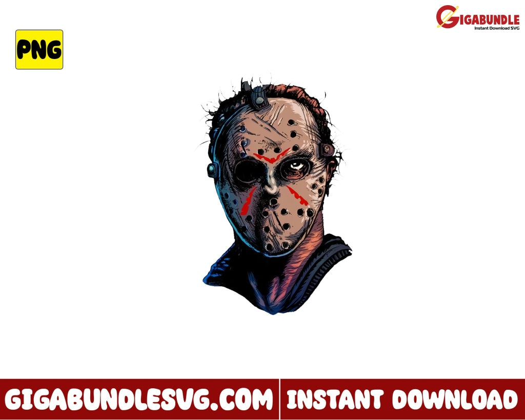 Jason Voorhees Png Horror Movie Character - Instant Download