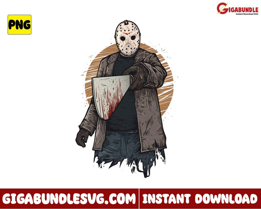 Jason Voorhees Png Horror Movies Character Halloween - Instant Download