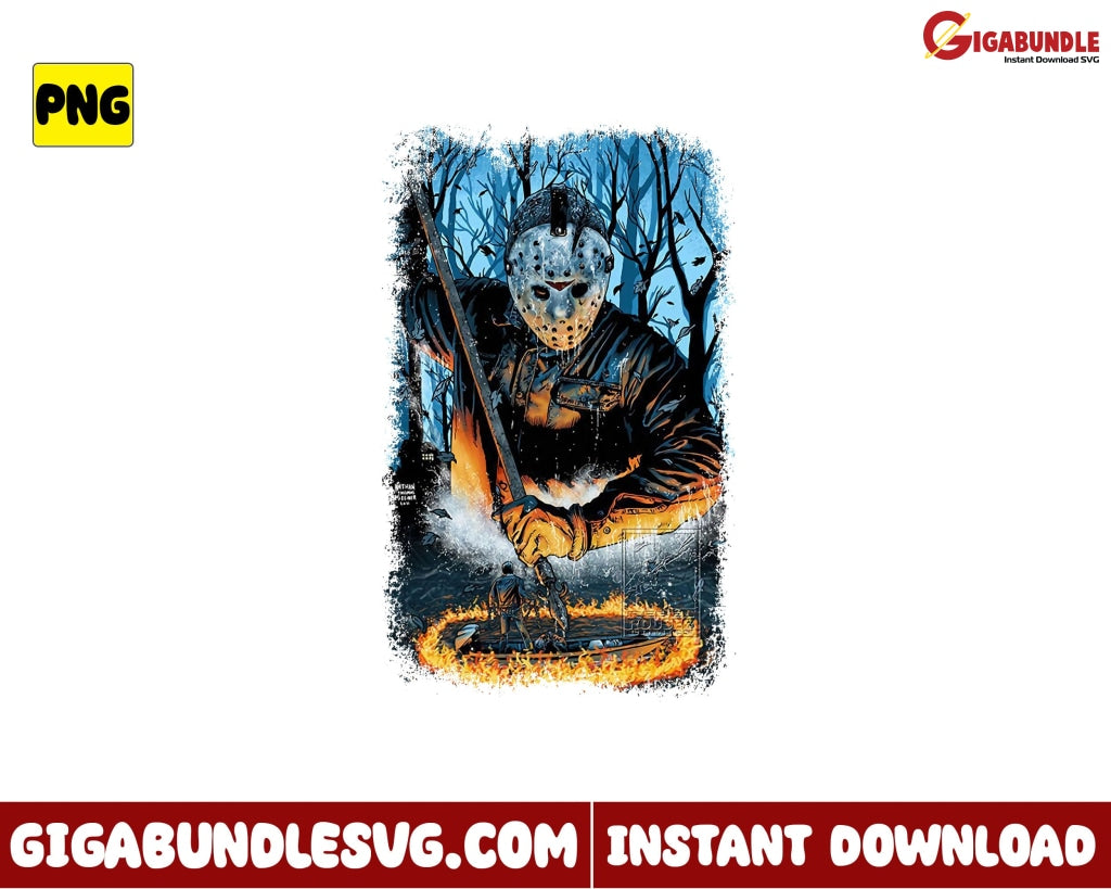 Jason Voorhees Png Horror Movies Character Halloween - Instant Download