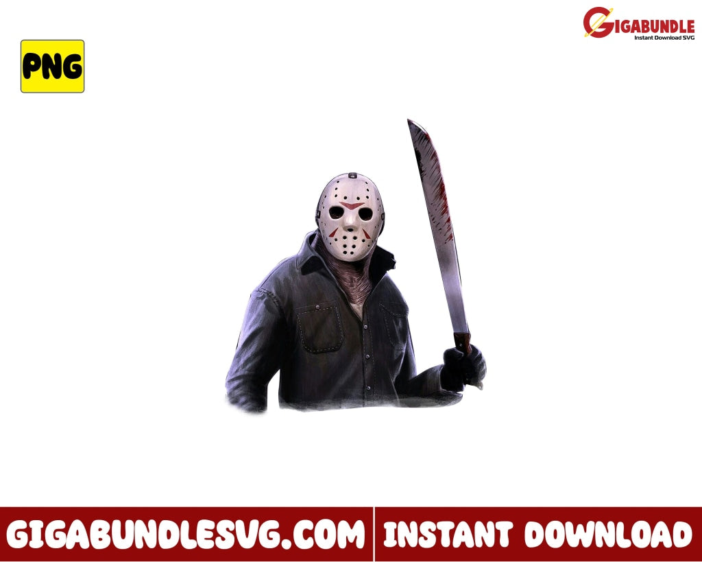 Jason Voorhees Png Horror Movies Character Halloween - Instant Download