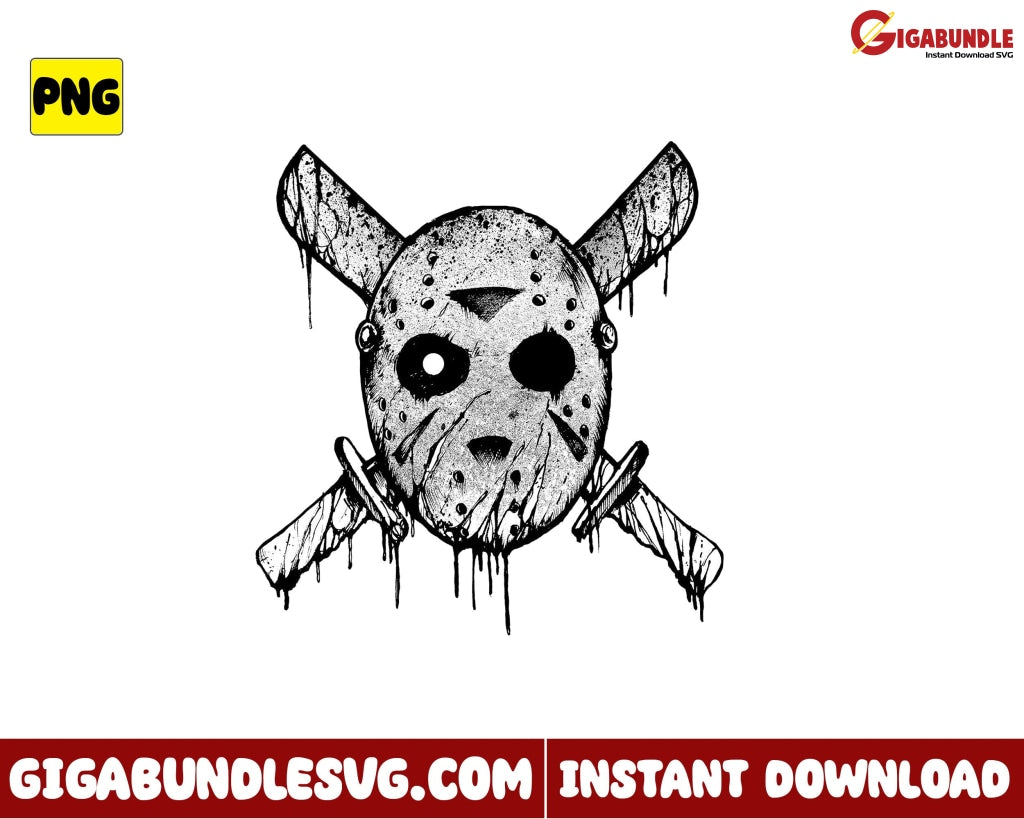 Jason Voorhees Png Knife Horror Movies Character Halloween - Instant Download