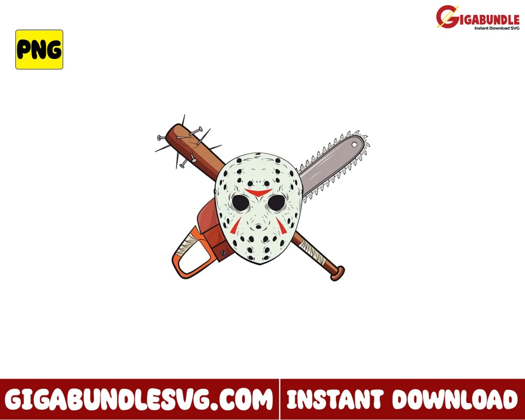 Jason Voorhees Png Mask Horror Character Halloween - Instant Download