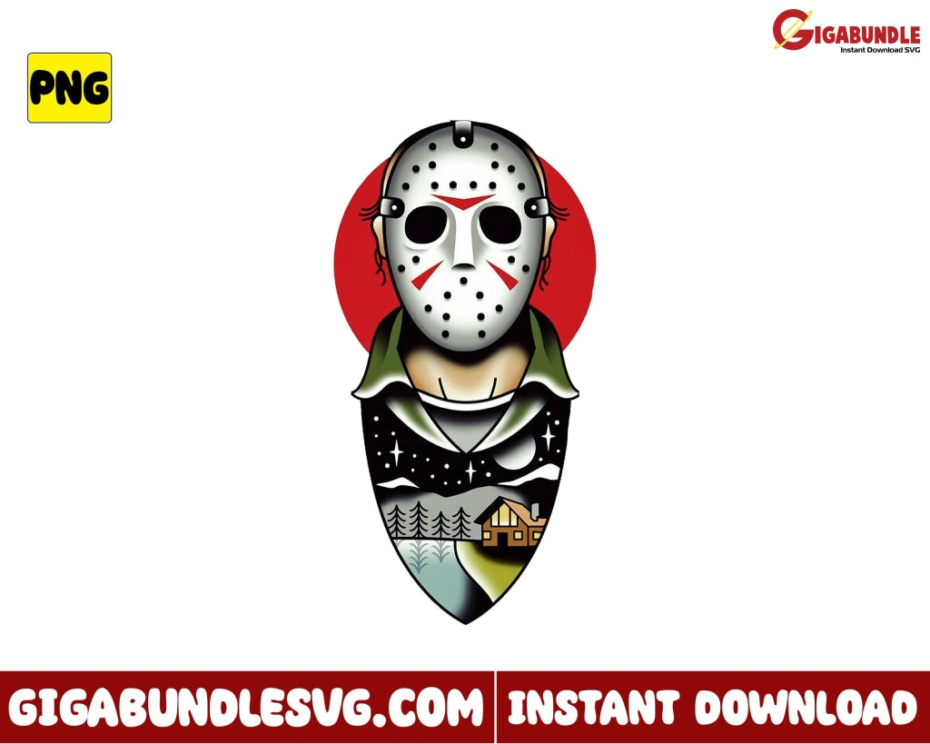 Jason Voorhees Png Mask Horror Movies Character Halloween - Instant Download