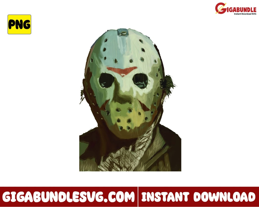 Jason Voorhees Png Vintage Horror Character Halloween - Instant Download