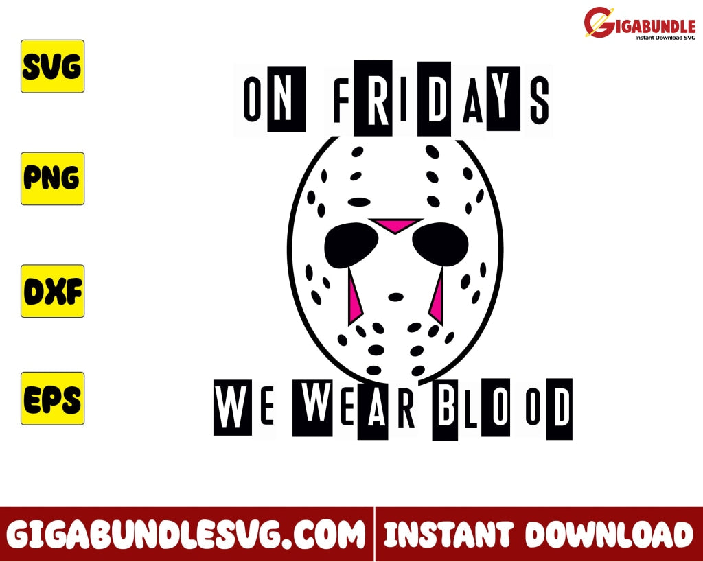 Jason Voorhees Svg Face Horror Mean Girls Halloween - Instant Download