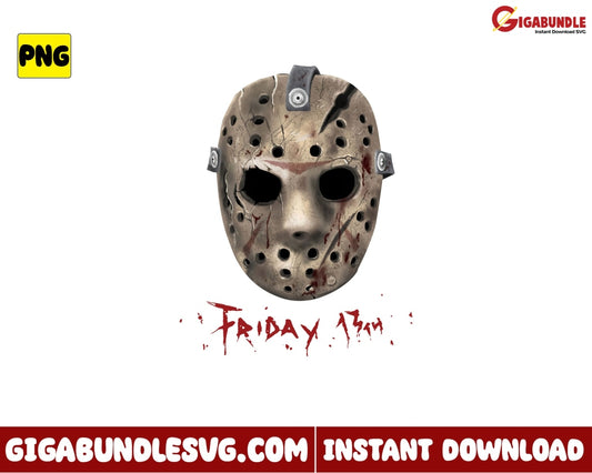 Jason Vorhees Mask Halloween Png Horror Character - Instant Download