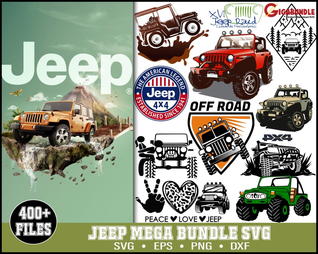 Jeep Bundle Svg Vector Clipart Cricut Life Quote