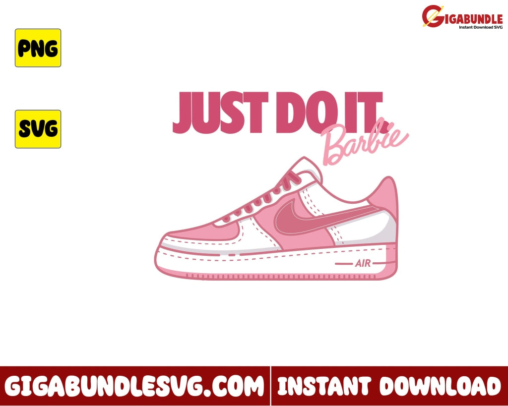 Just Do It Barbie Svg Nike Logo - Instant Download