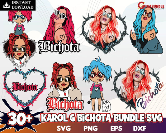 Karol G Bichota Svg Heart Tattoo Karolg Png Digital Files For Cricut Silhouette Sublimation Decals