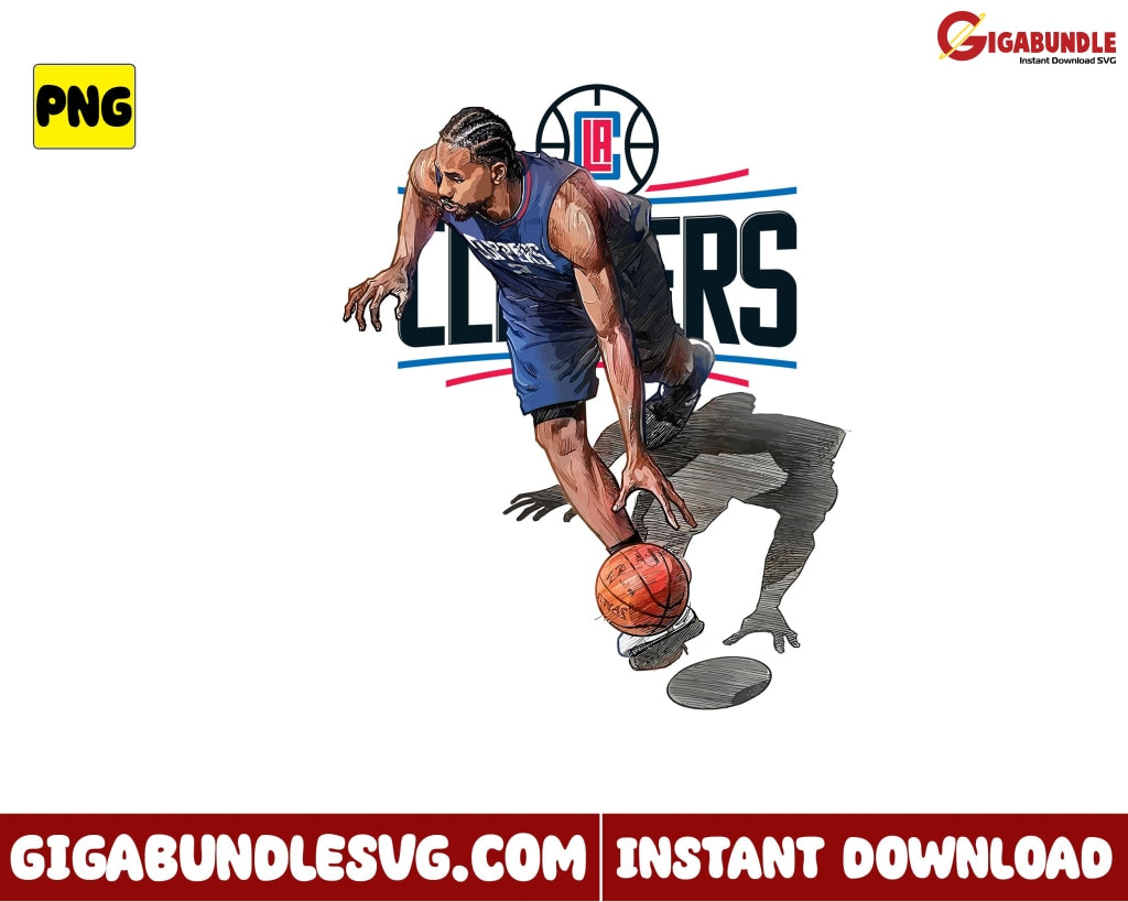 Kawhi Leonard Png Los Angeles Clippers Basketball Nba New Bootleg - Instant Download