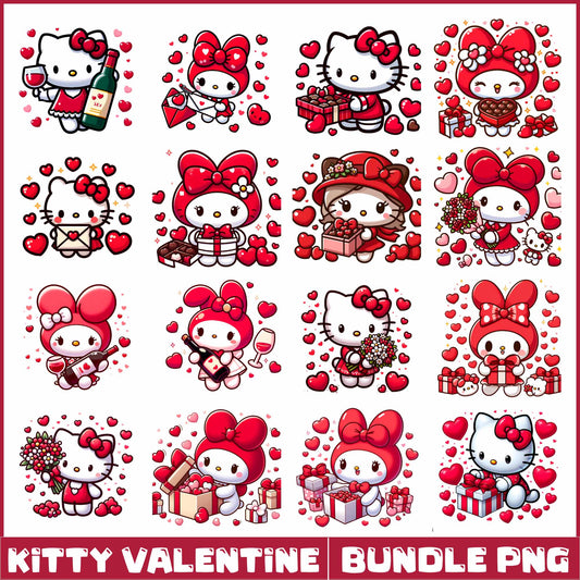 Kitty Cat Valentine Bundle Png