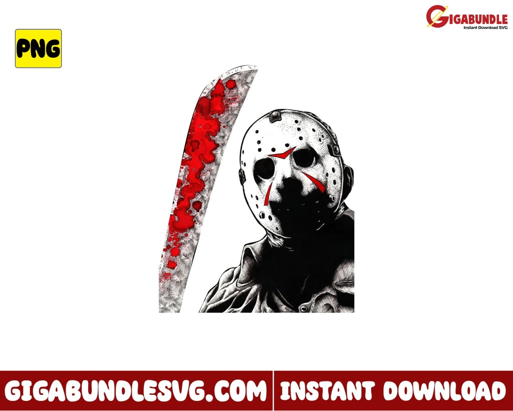 Knife Png Blood Jason Voorhees Horror Movies Character Halloween - Instant Download