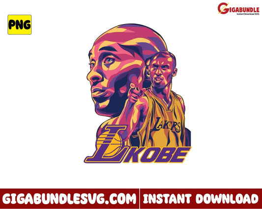 Kobe Bryant Png Basketball New Nba Bootleg - Instant Download