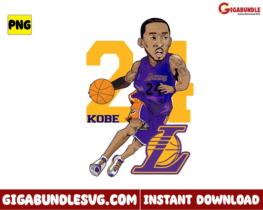 Kobe Bryant Png Basketball New Nba Bootleg - Instant Download