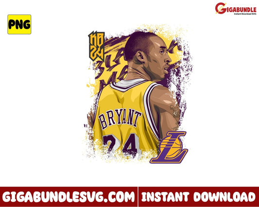 Kobe Bryant Png Black Mamba Basketball New Nba Bootleg - Instant Download