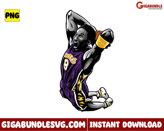 Kobe Bryant Png Dunks Basketball New Nba Bootleg - Instant Download