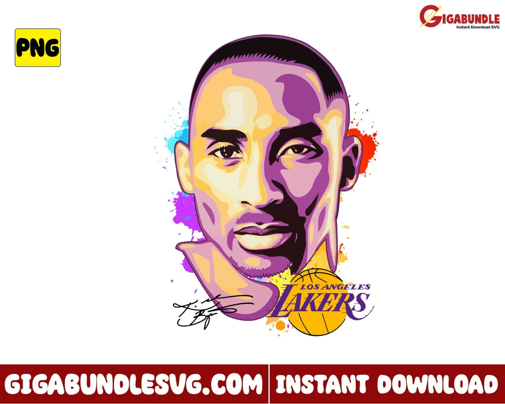 Kobe Bryant Png Los Angeles Lakers Basketball New Nba Bootleg - Instant Download