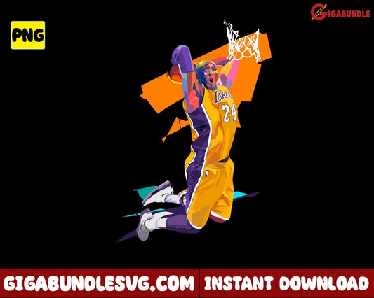 Kobe Dunks Png Bryant Basketball New Nba Bootleg - Instant Download