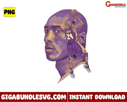 Kobe Face Png Bryant Basketball New Nba Bootleg - Instant Download