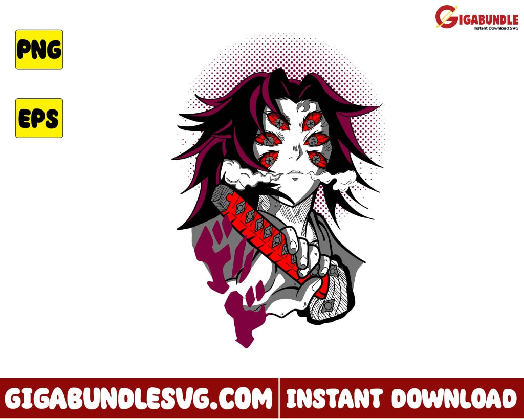 Kokushibou Png Demon Slayer Kimetsu No Yaiba Anime - Instant Download