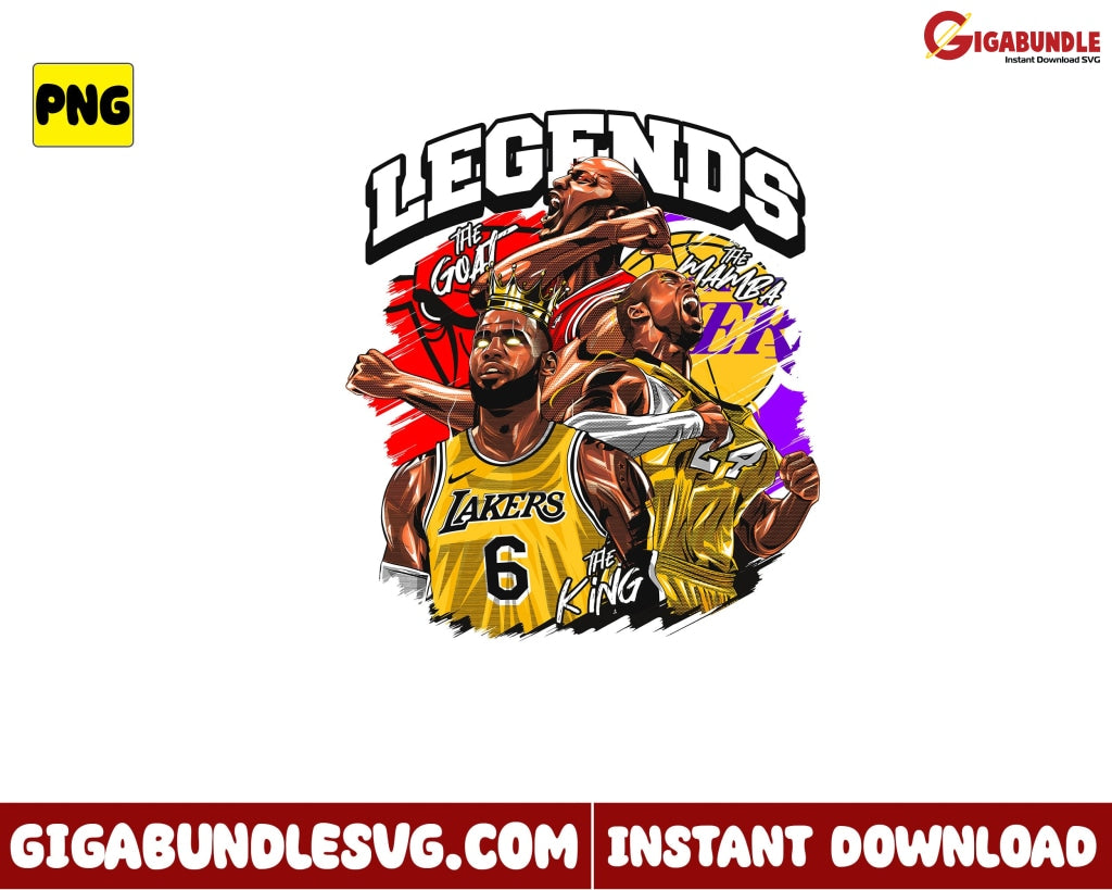 Lebron James Png Kobe Bryant Nba Basketball New Bootleg - Instant Download